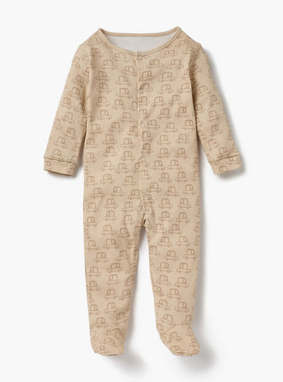 Juniors Printed Sleepsuit with Long Sleeves and Button Closure - Set of 3-promo_babyshop_Buy2for115_UAE130126-image-4