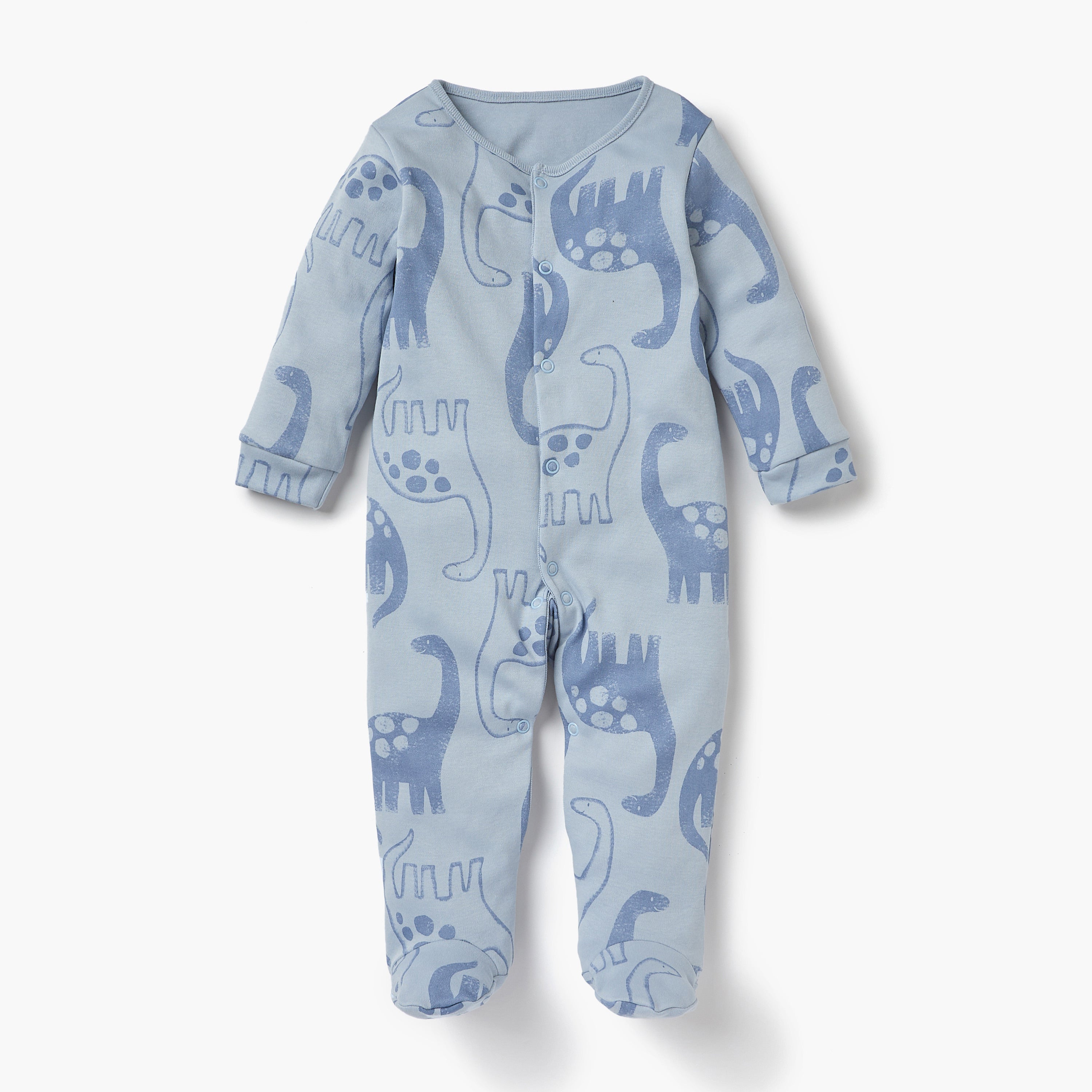 Juniors Dinosaur Print Sleepsuit with Long Sleeves - Set of 3