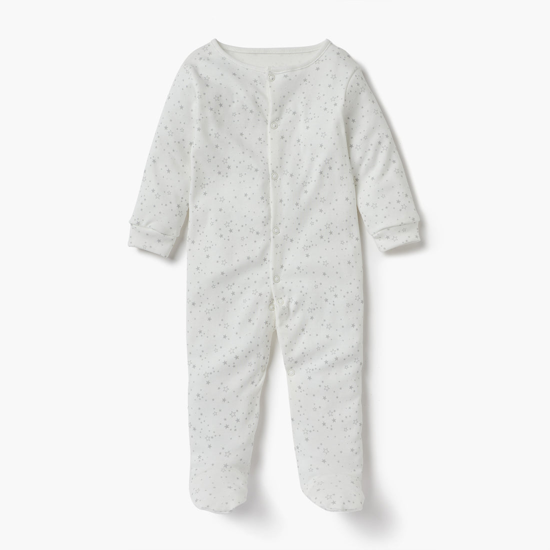 Juniors Printed Sleepsuit with Long Sleeves and Button Closure - Set of 3