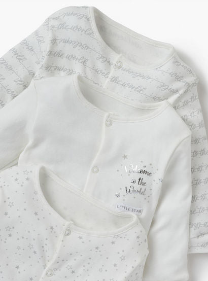 Juniors Printed Sleepsuit with Long Sleeves and Button Closure - Set of 3-promo_babyshop_Buy2for115_UAE130126-image-5