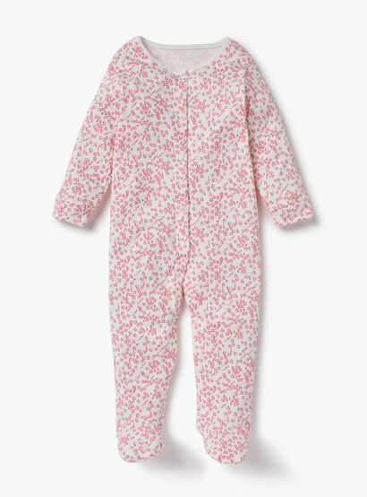 Juniors Printed Sleepsuit with Long Sleeves and Button Closure - Set of 3-baby-girls-clothing-nightwear-sleepsuits-image-2