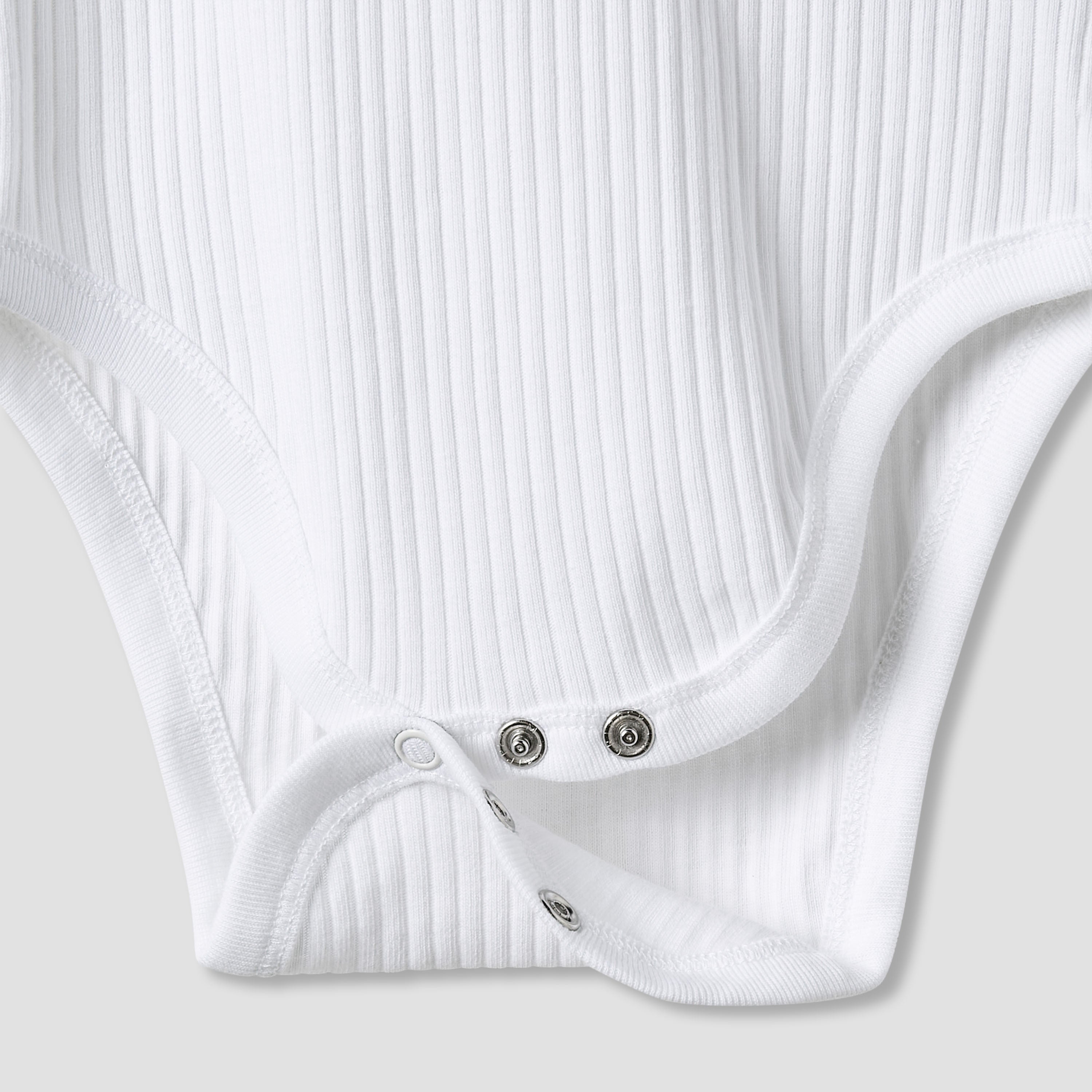 Juniors Round Neck Bodysuit with Snap Button Closure - Cotton - Long Sleeves - Set of 3