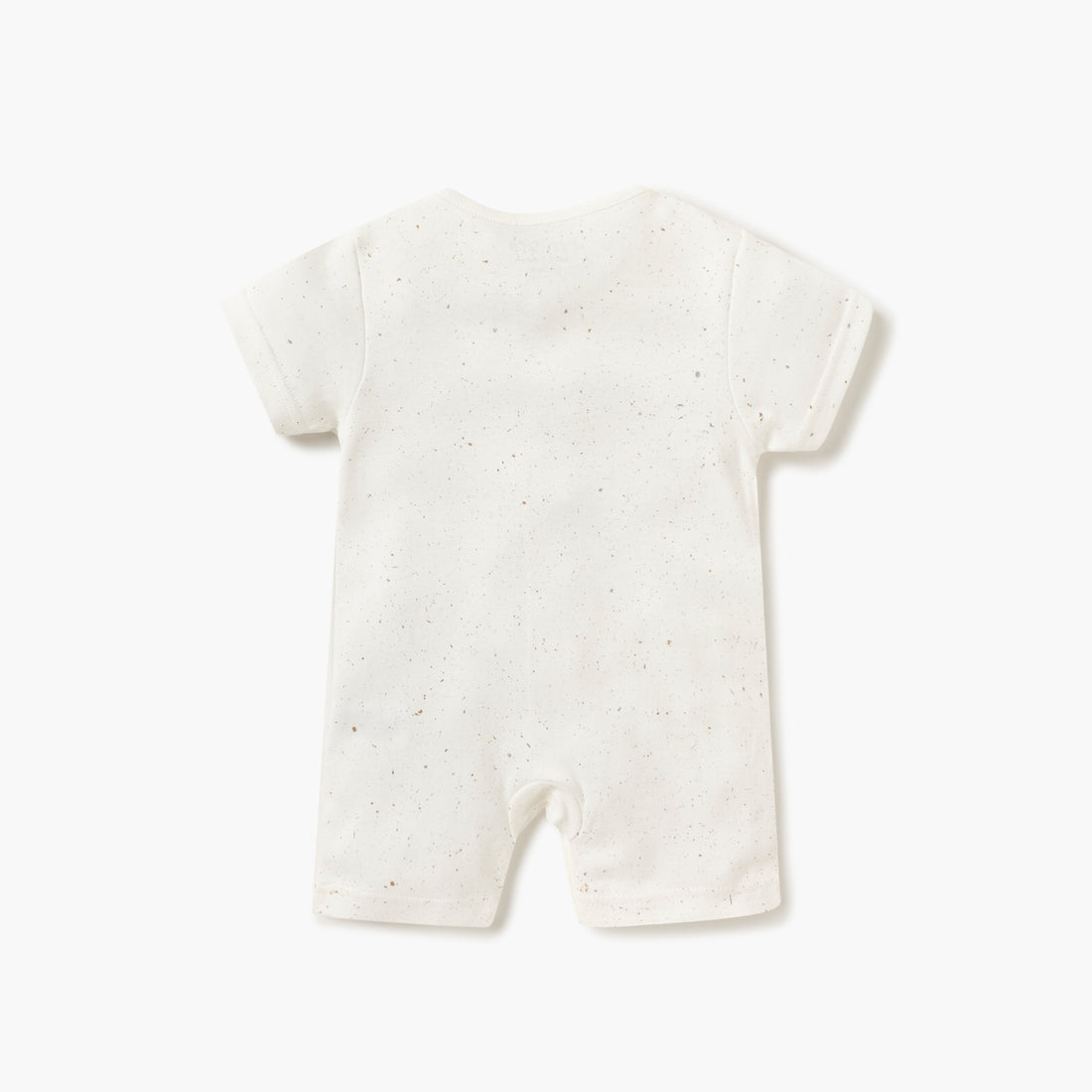 Juniors Giraffe Print Romper with Round Neck and Short Sleeves