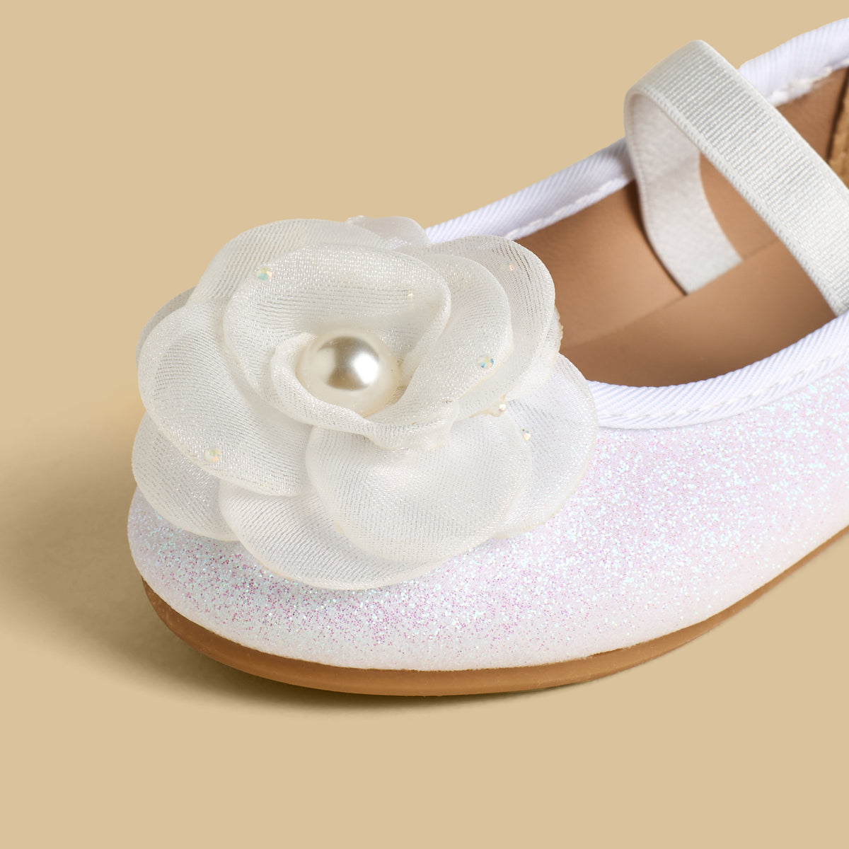 Floral Embellished Ballerina Shoes