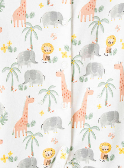 Pack of 3 Juniors Cotton Round Neck Long Sleeve Sleepsuit with Snap Button Closure-baby-girls-clothing-nightwear-sleepsuits-image-6