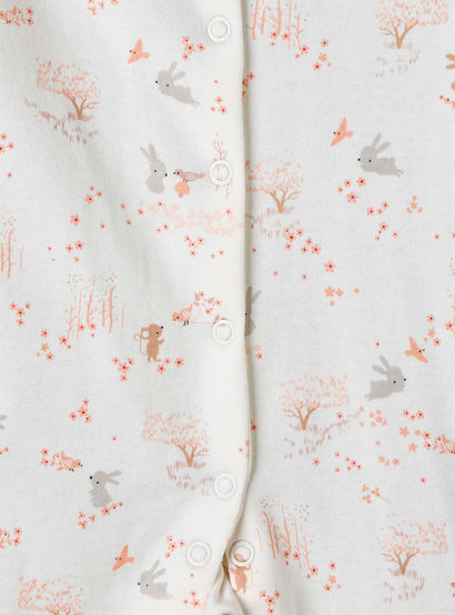 Pack of 3 Juniors Cotton Round Neck Long Sleeve Sleepsuit with Snap Button Closure-baby-girls-clothing-nightwear-sleepsuits-image-8