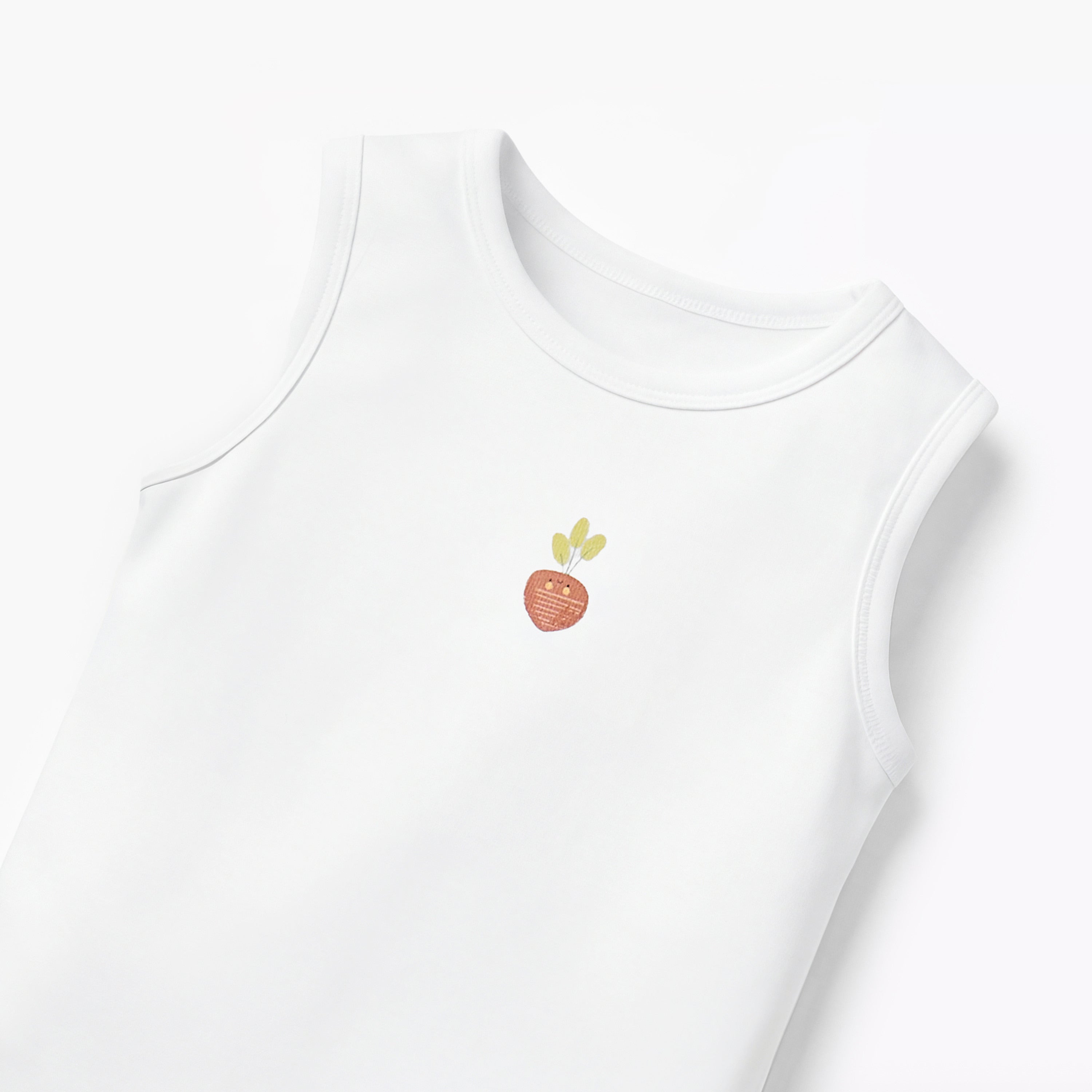 Pack of 5 Juniors Round Neck Sleeveless Bodysuit with Snap Button Closure
