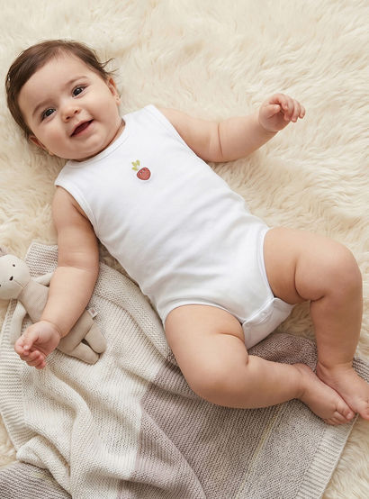Pack of 5 Juniors Round Neck Sleeveless Bodysuit with Snap Button Closure-baby-girls-clothing-bodysuits-image-2