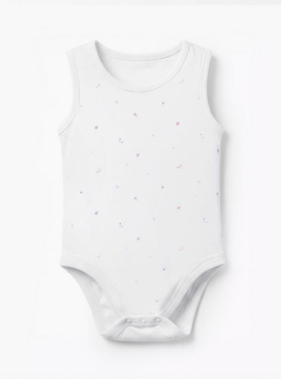 Pack of 5 Juniors Cotton Sleeveless Bodysuit with Snap Button Closure-baby-girls-clothing-bodysuits-image-3