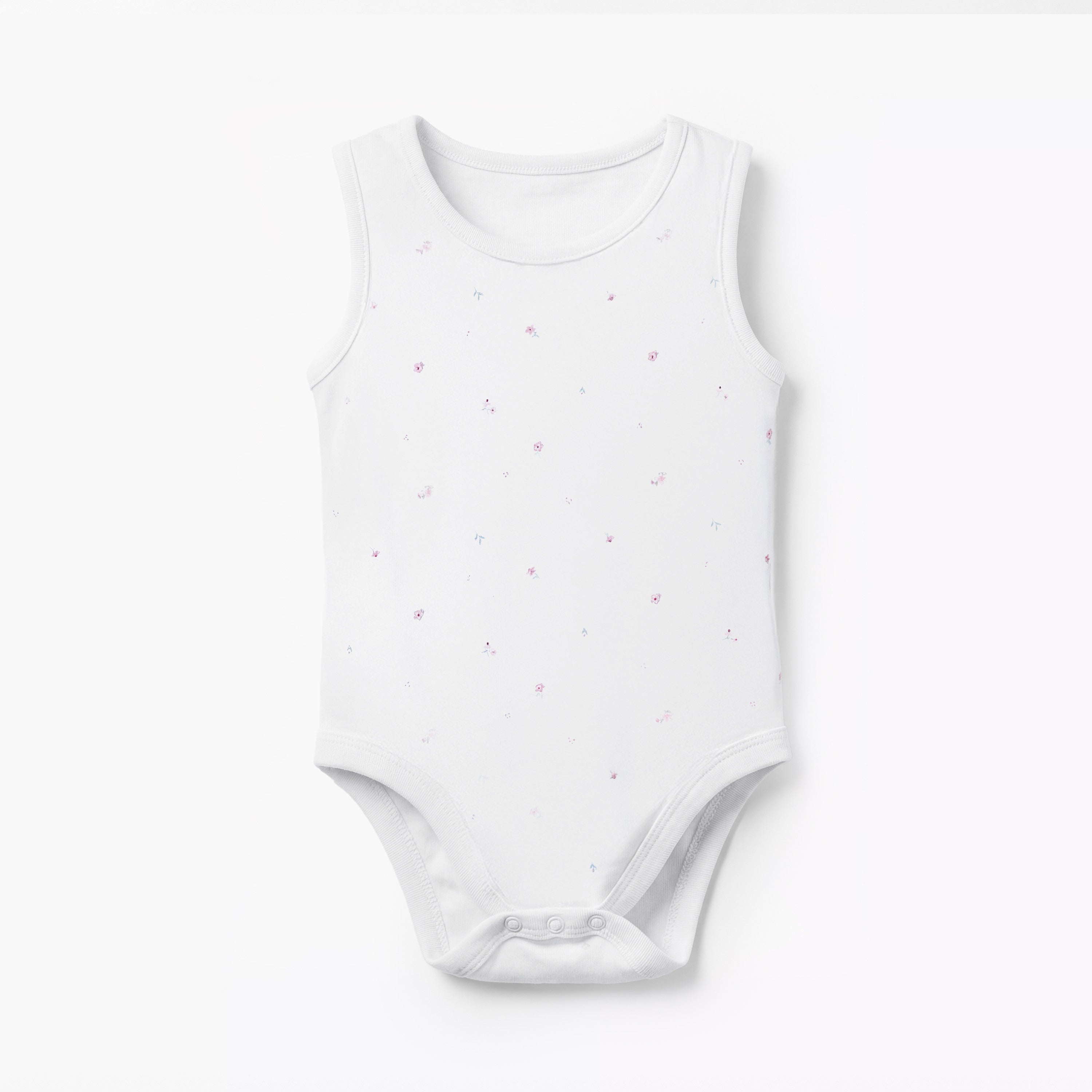 Pack of 5 Juniors Cotton Sleeveless Bodysuit with Snap Button Closure