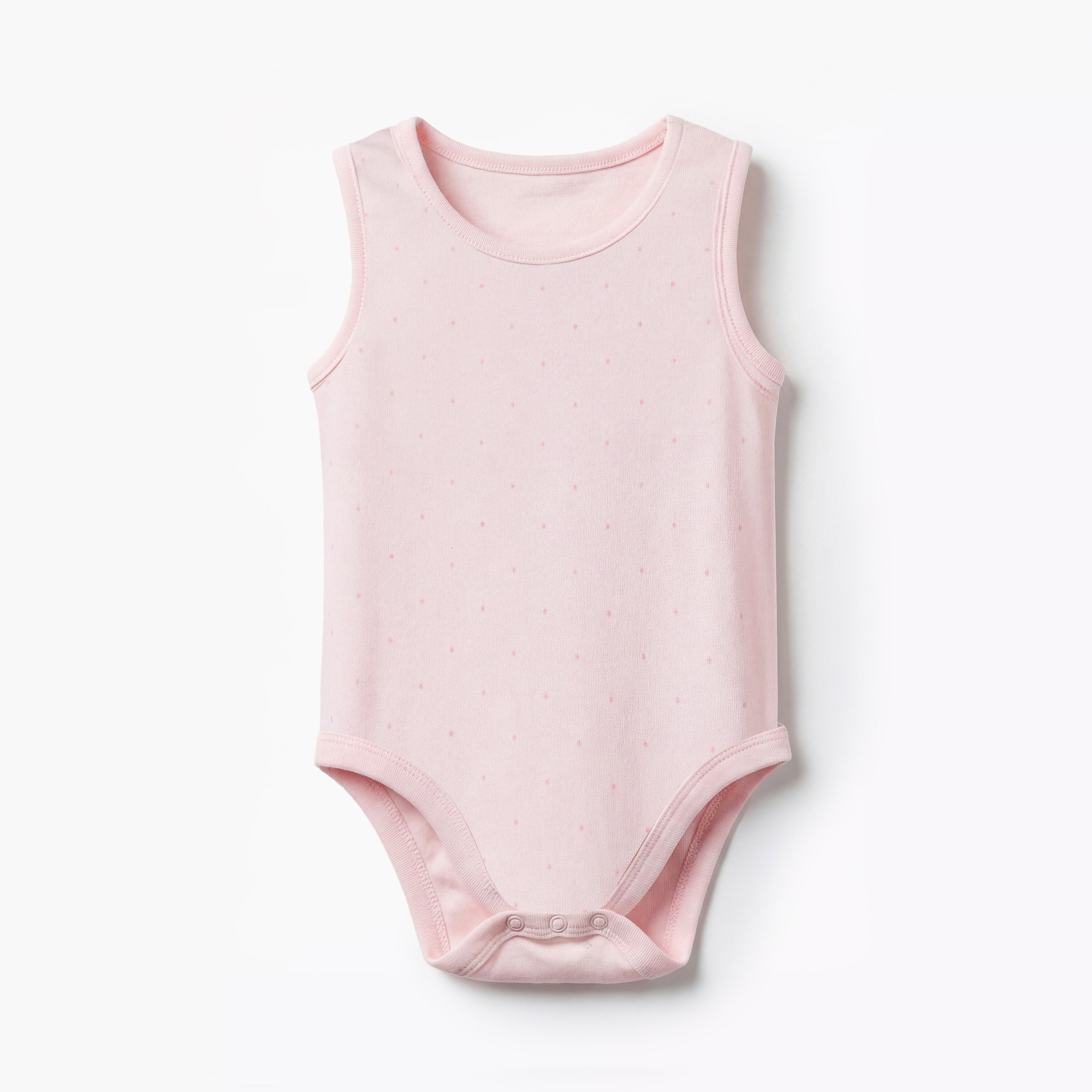 Pack of 5 Juniors Cotton Sleeveless Bodysuit with Snap Button Closure