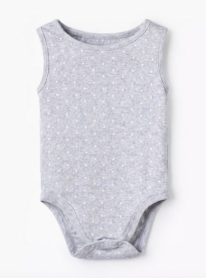 Pack of 5 Juniors Round Neck Sleeveless Bodysuit with Snap Button Closure-baby-boys-clothing-bodysuits-image-4