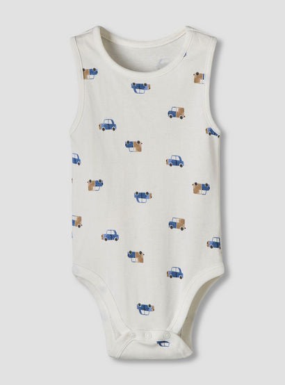Pack of 7 Juniors Cotton Sleeveless Bodysuit with Vehicle Print-baby-boys-clothing-bodysuits-image-4