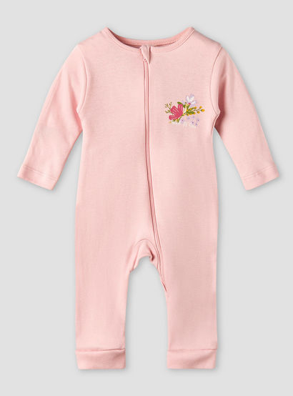 Pack of 3 Juniors Cotton Long Sleeves Sleepsuit with Floral Print-baby-girls-clothing-nightwear-sleepsuits-image-4