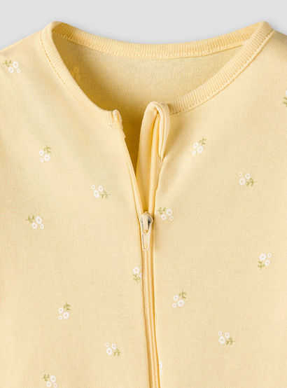 Pack of 3 Juniors Cotton Long Sleeves Sleepsuit with Floral Print-baby-girls-clothing-nightwear-sleepsuits-image-5