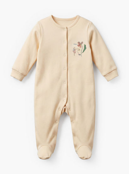 Pack of 3 Juniors Cotton Crew Neck Long Sleeves Sleepsuit with Floral Print-baby-girls-clothing-nightwear-sleepsuits-image-6