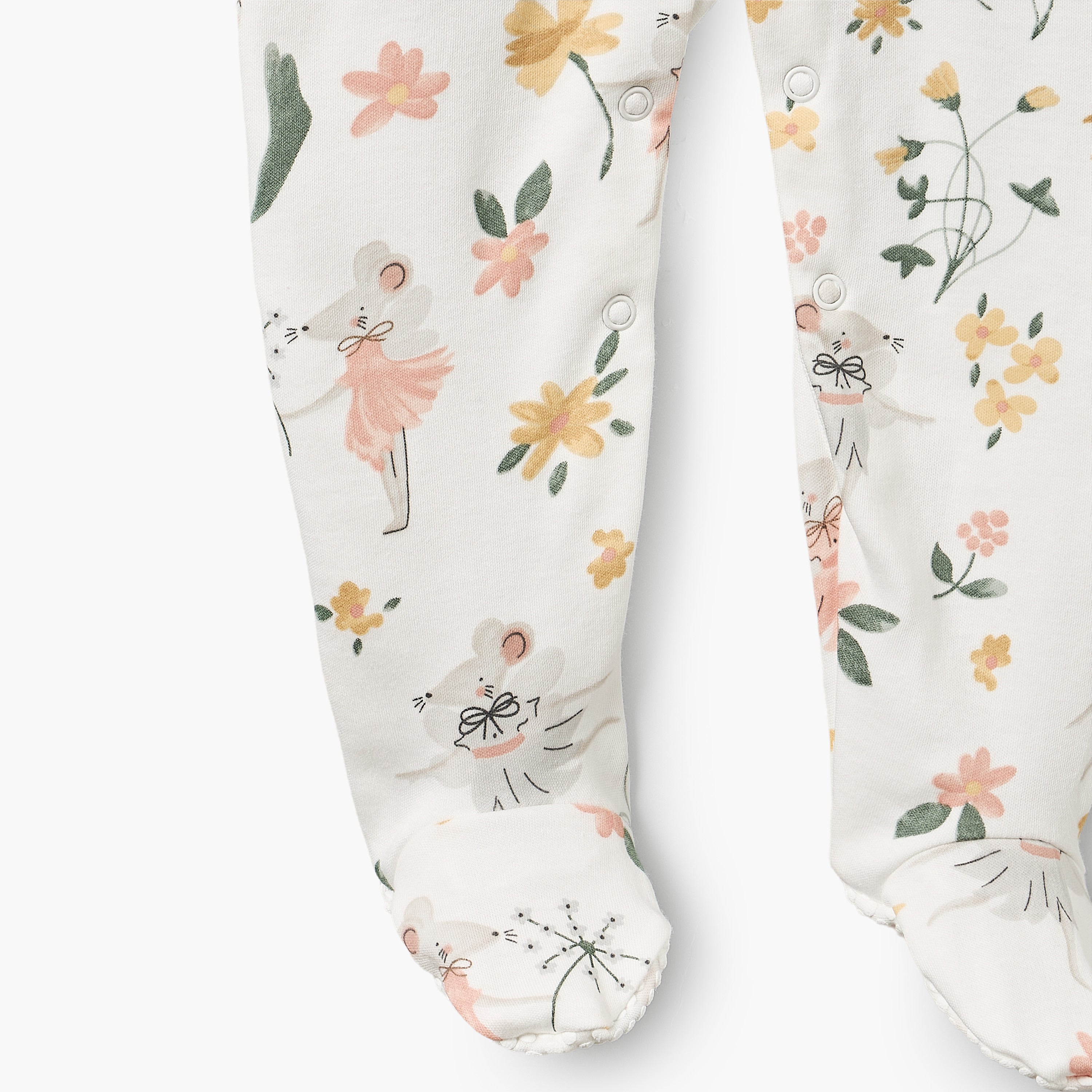 Pack of 3 Juniors Cotton Crew Neck Long Sleeves Sleepsuit with Floral Print