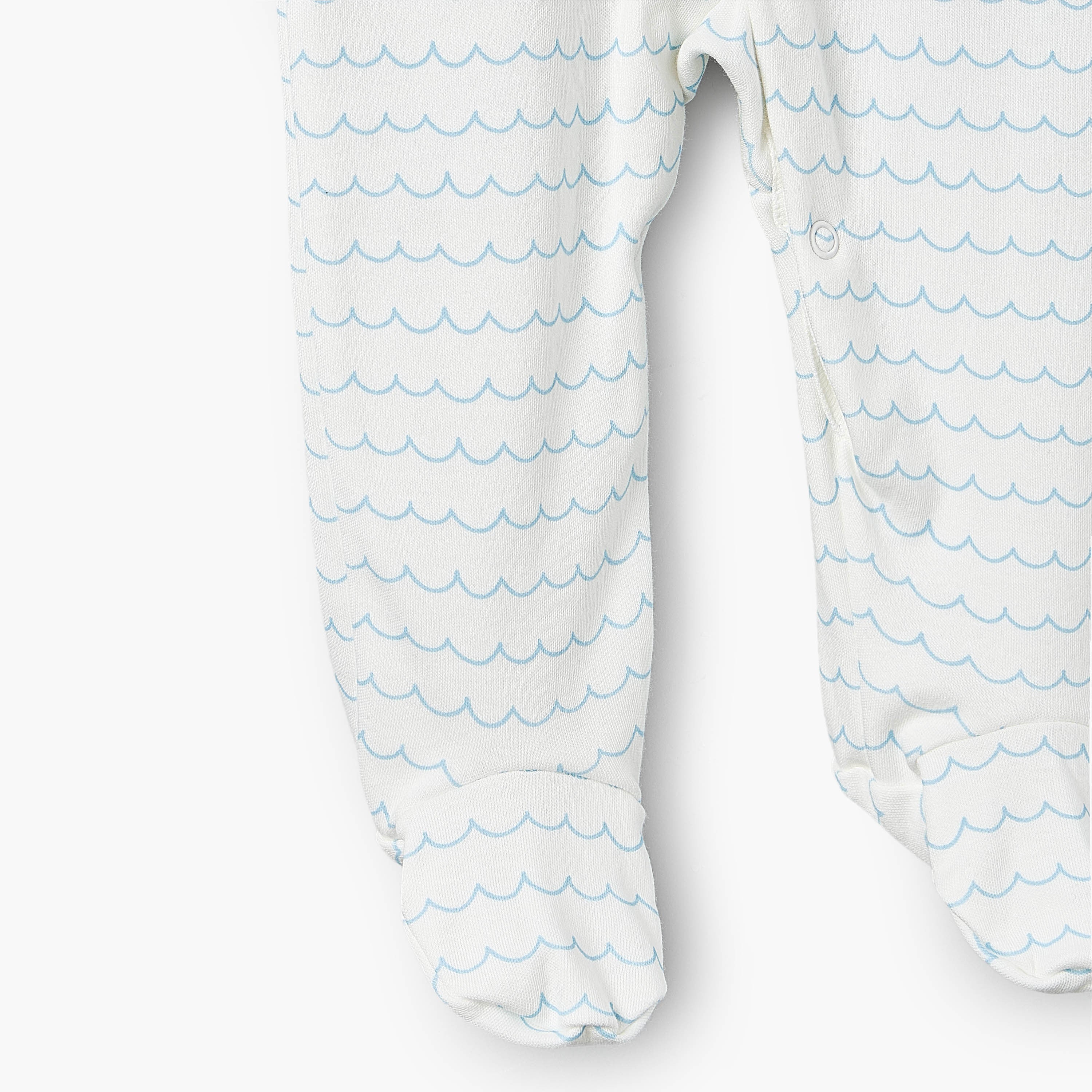 Pack of 3 Juniors Cotton Crew Neck Long Sleeves Sleepsuit with Nautical Print