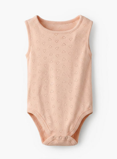 Pack of 5 Juniors Cotton Round Neck Sleeveless Bodysuit with Print-baby-girls-clothing-bodysuits-image-5