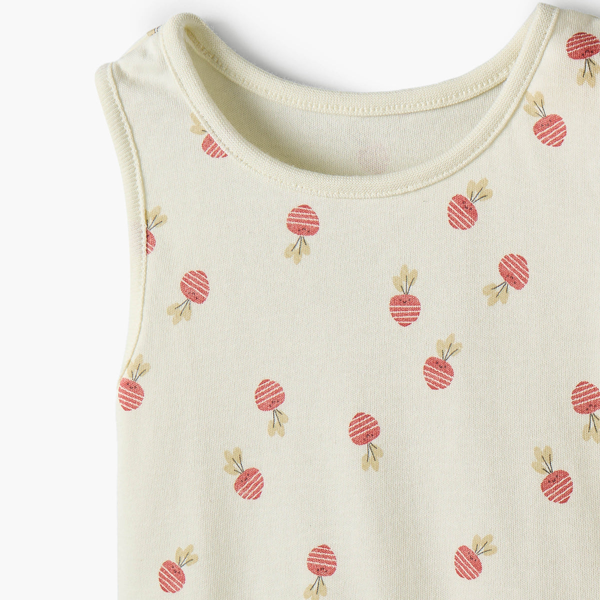 Pack of 5 Juniors Cotton Round Neck Sleeveless Bodysuit with Print