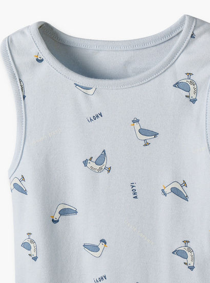 Pack of 5 Juniors Crew Neck Sleeveless Bodysuit with Assorted Print-baby-boys-clothing-bodysuits-image-9