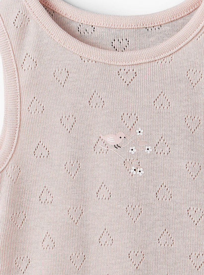 Pack of 7 Juniors Cotton Crew Neck Sleeveless Bodysuit with Assorted Design-baby-girls-clothing-bodysuits-image-7