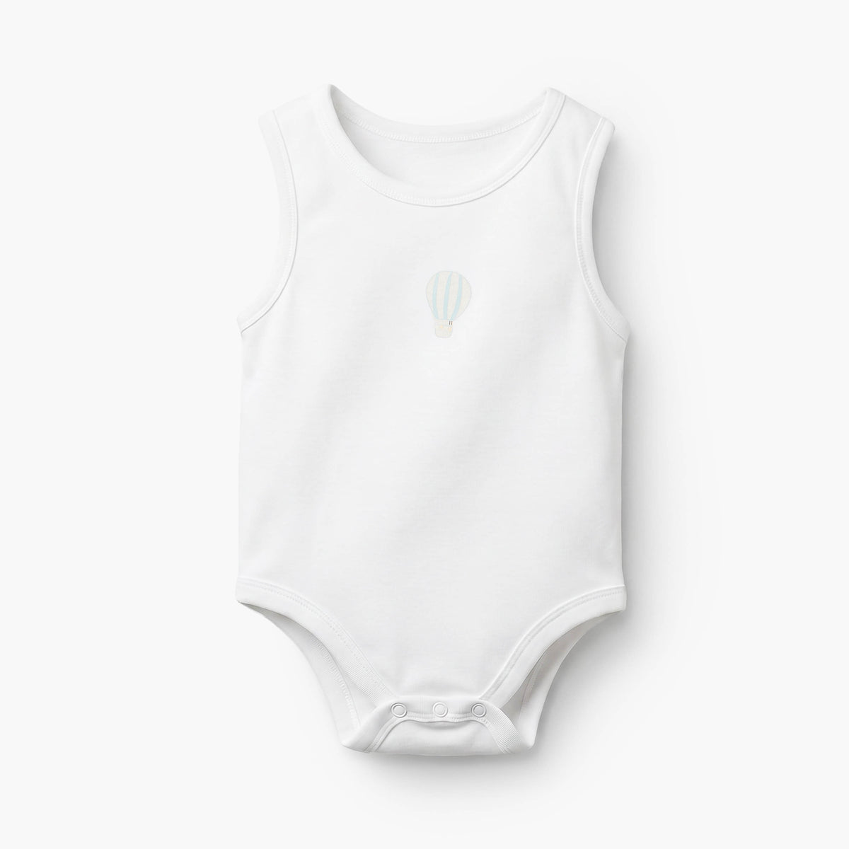 Pack of 7 Juniors Crew Neck Sleeveless Bodysuit with Hot Air Balloon Print