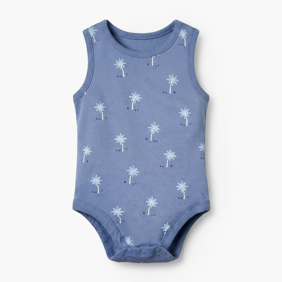 Pack of 7 Juniors Crew Neck Sleeveless Bodysuit with Safari Print