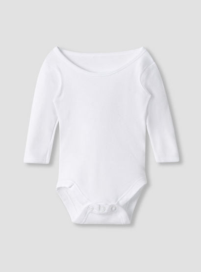 Juniors Plain Bodysuit with Round Neck and Long Sleeves - Set of 3-baby-boys-clothing-multipacks-image-2