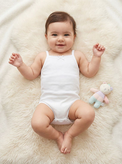 Juniors Solid Sleeveless Bodysuit - Set of 5-baby-girls-clothing-bodysuits-image-2