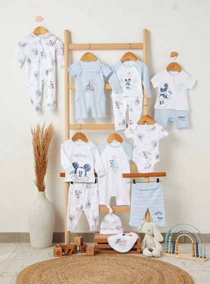 Disney Cotton Round Neck Long Sleeves Pyjama Set with Mickey Mouse Print-baby-boys-clothing-nightwear-pyjamasets-image-9