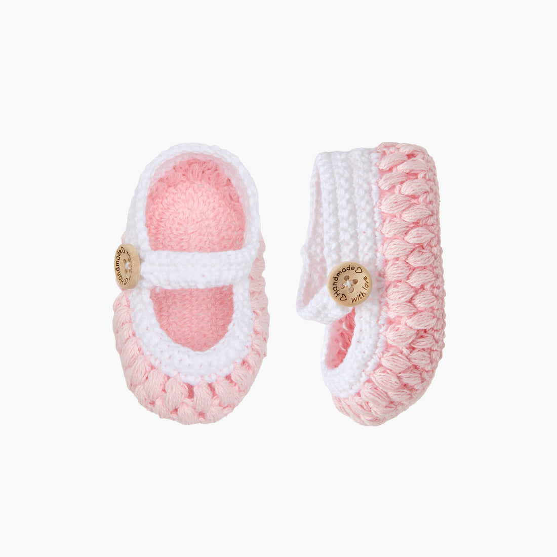 Set of 2 Giggles Booties and Headband with Crochet Design