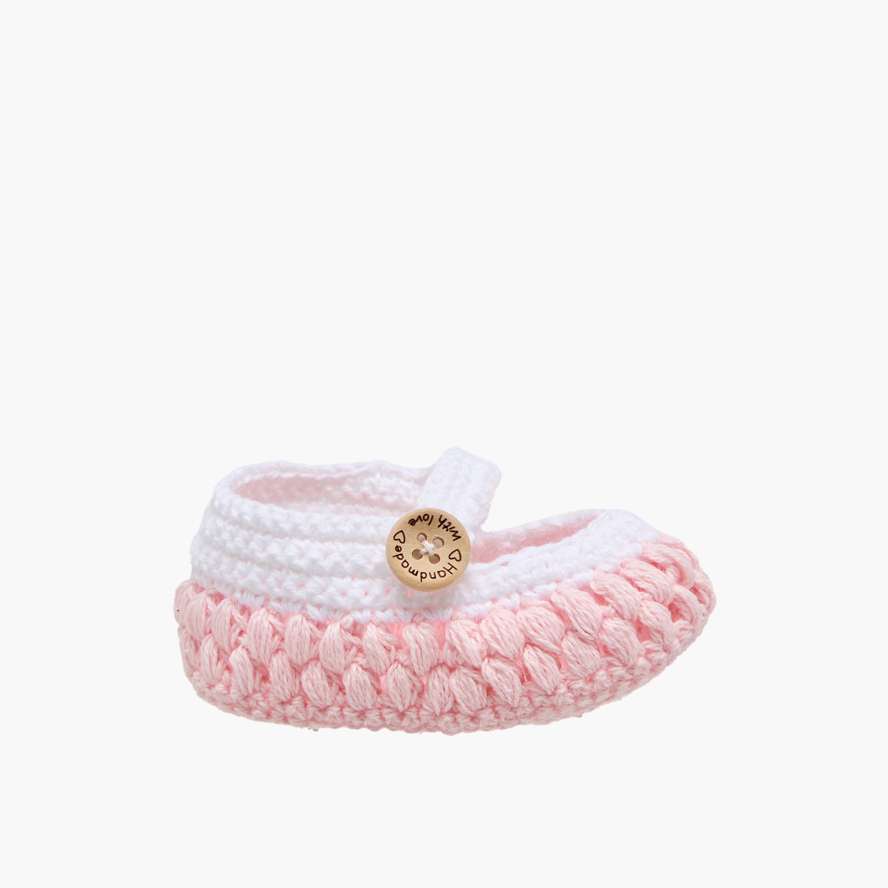 Set of 2 Giggles Booties and Headband with Crochet Design