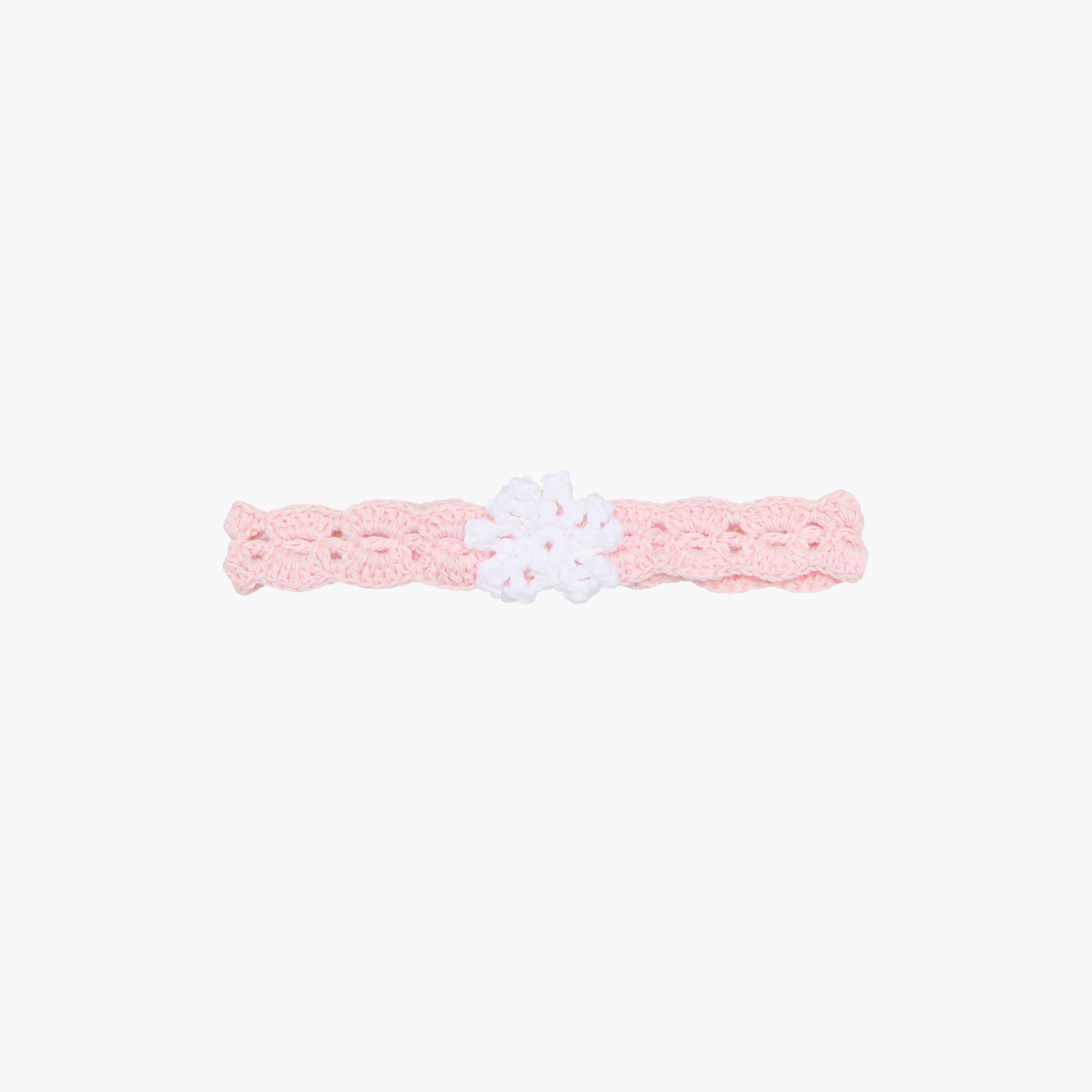 Set of 2 Giggles Booties and Headband with Crochet Design