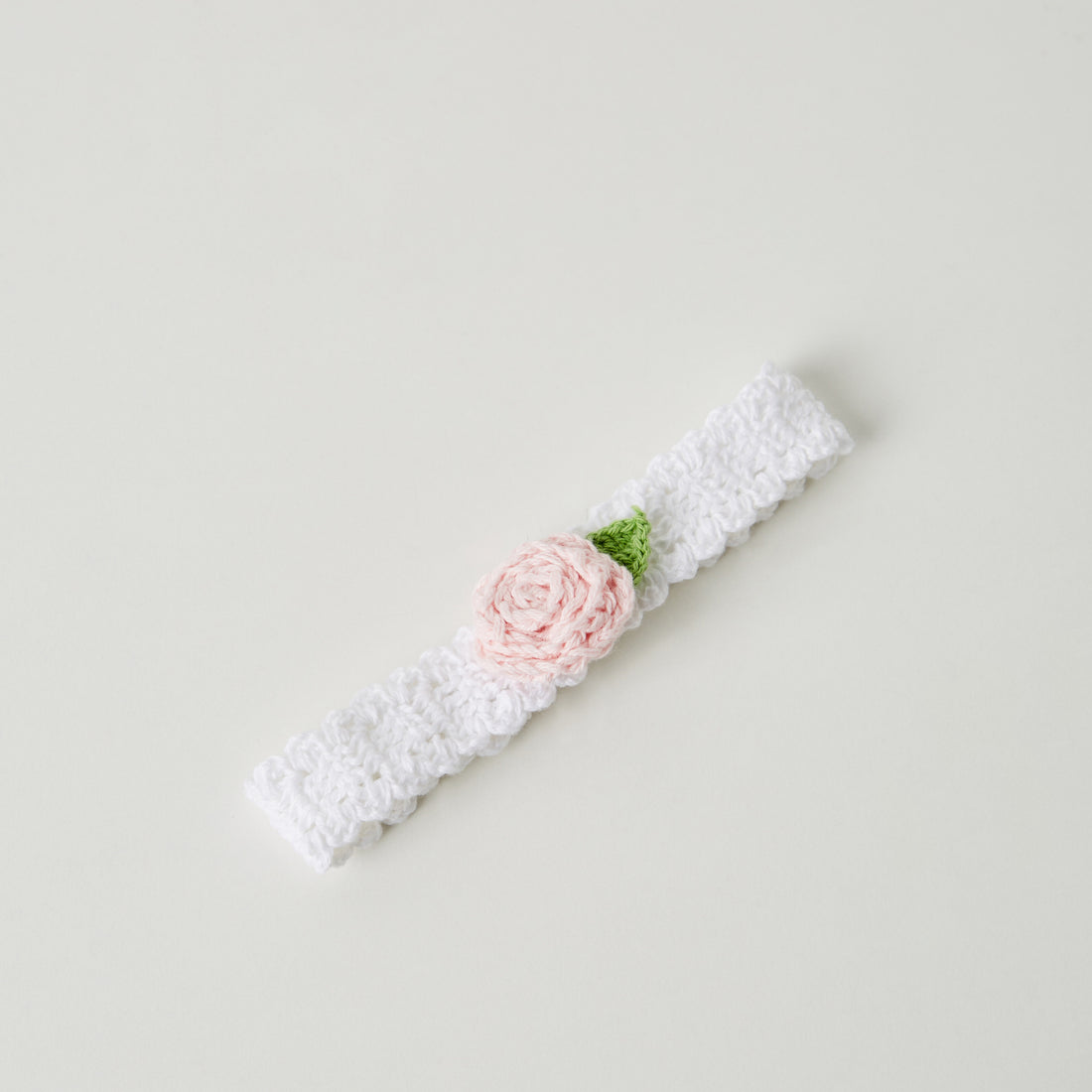 Giggles Floral Applique Knitted Booties and Headband Set