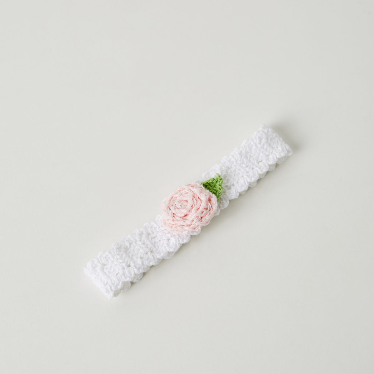 Giggles Floral Applique Knitted Booties and Headband Set