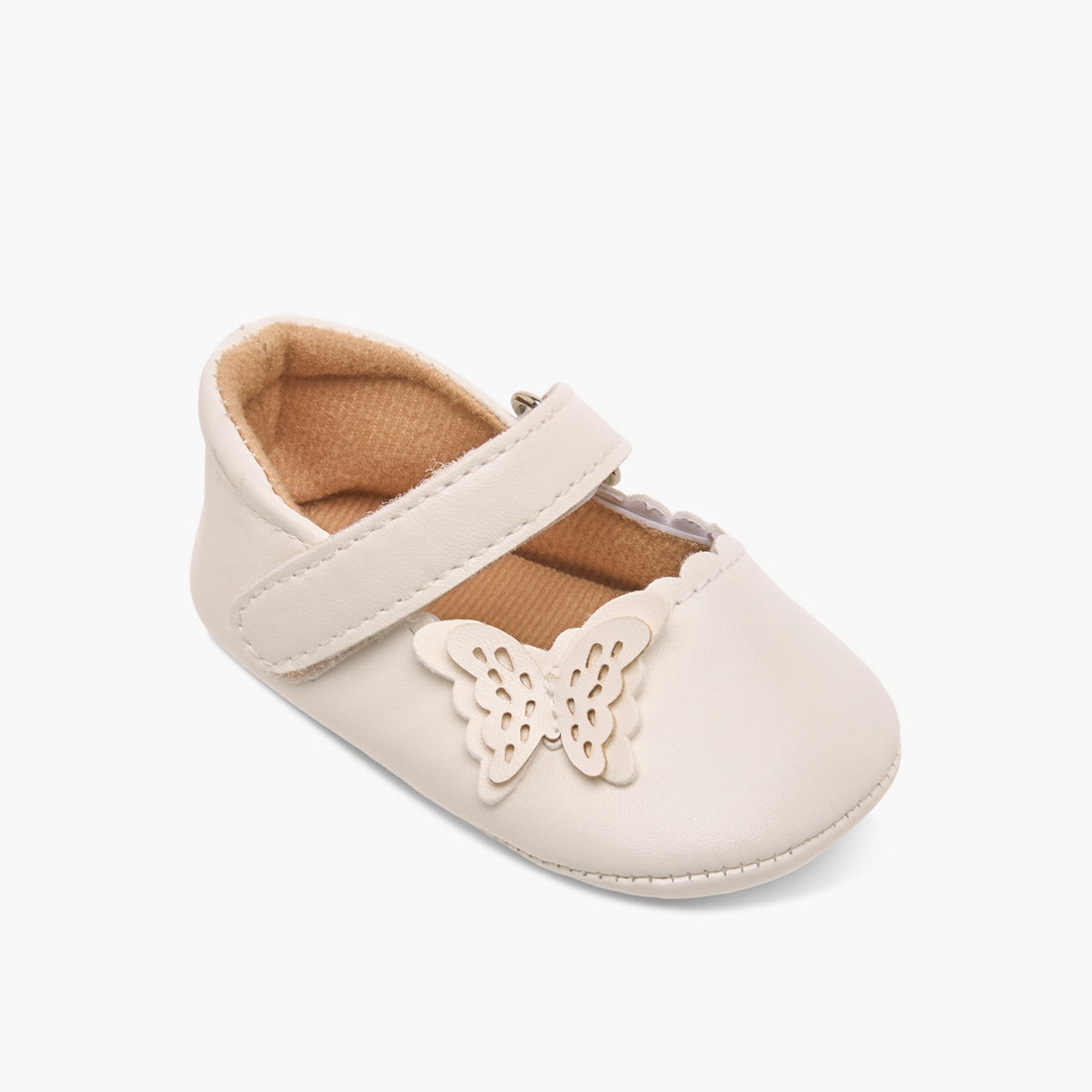 Giggles Butterfly Accent Booties with Hook and Loop Closure