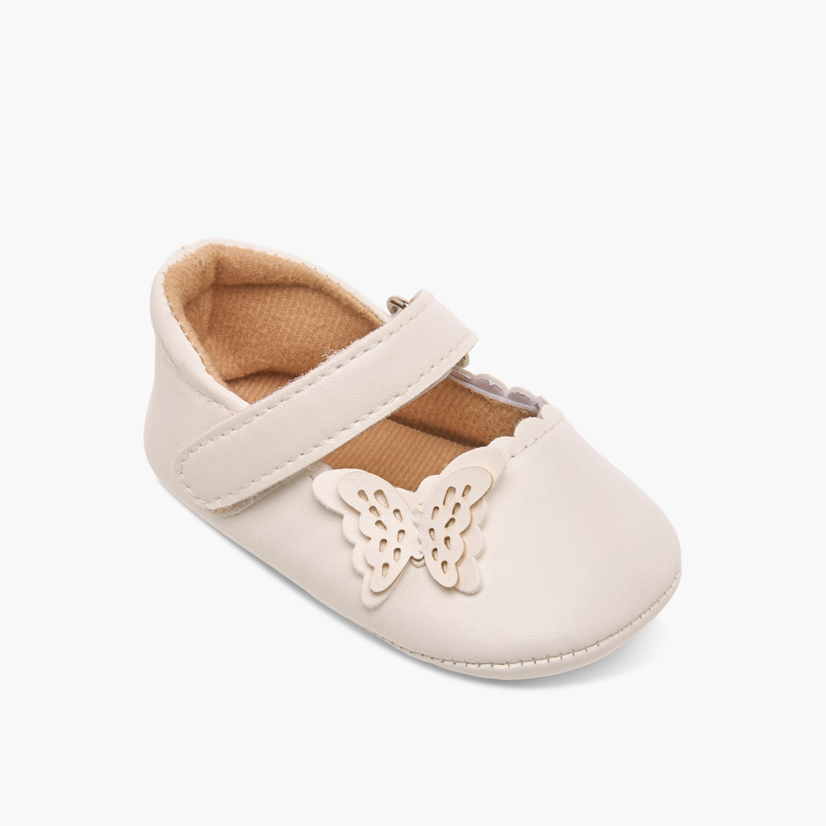 Giggles Butterfly Accent Booties with Hook and Loop Closure