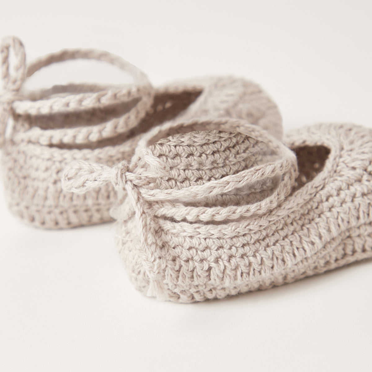 Giggles Textured Booties with Tie-Ups