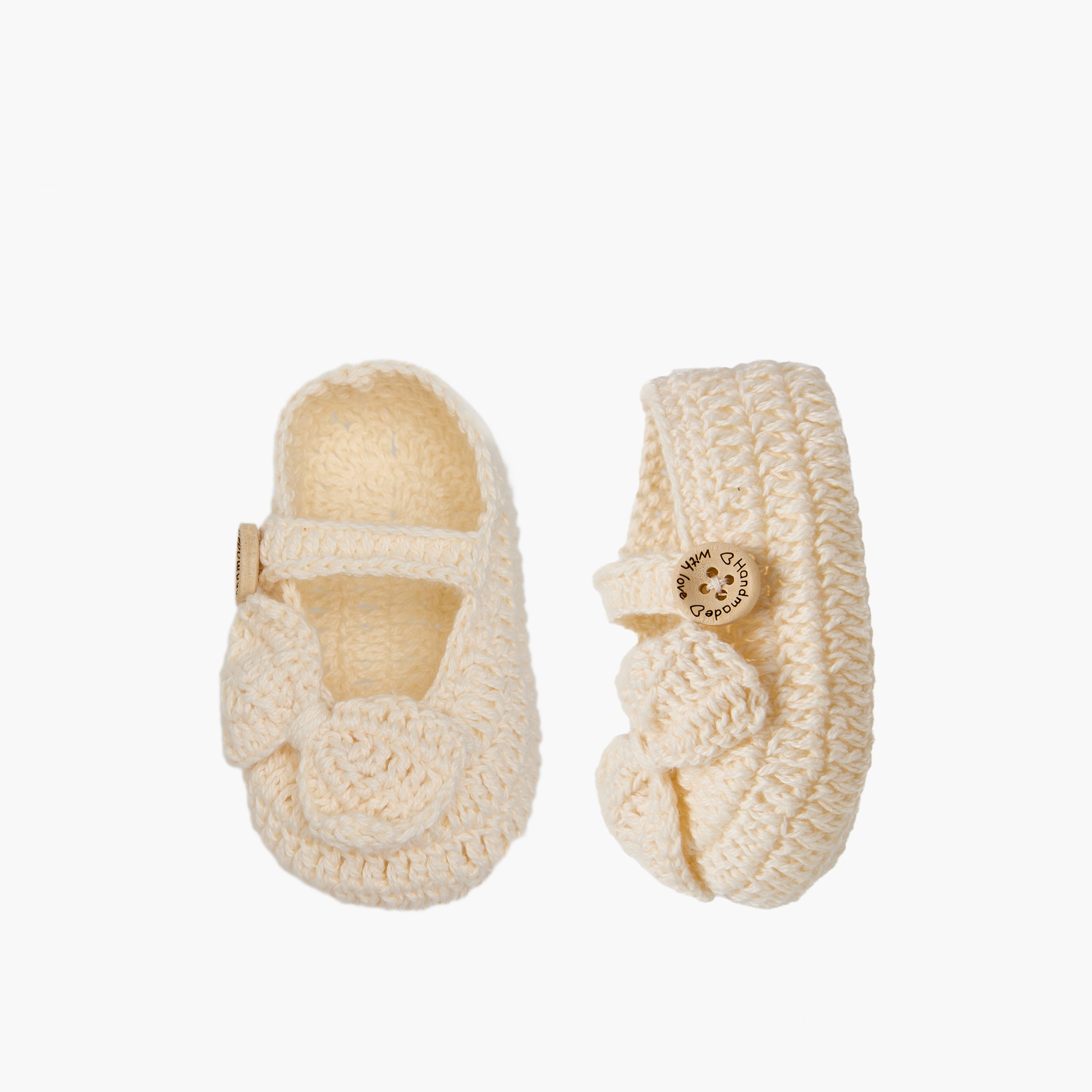 Giggles Booties with Bow Applique, Crochet Design