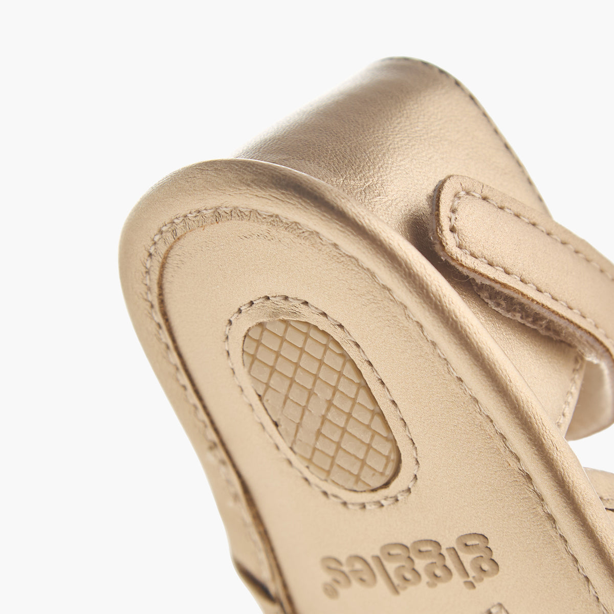 Giggles Sandals with Hook and Loop Closure, Cutout Detail