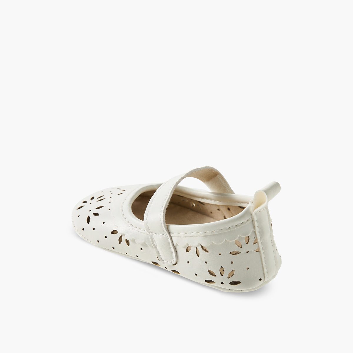 Juniors Booties with Hook and Loop Closure, Perforated Design