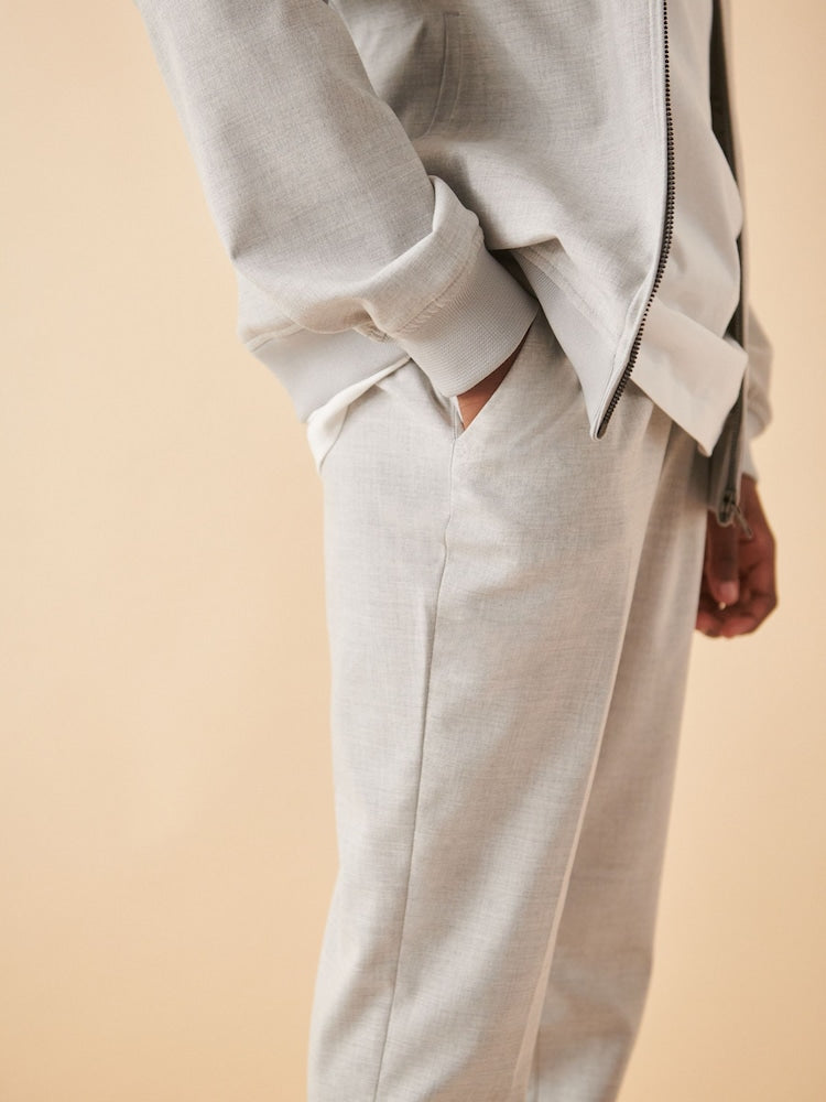 Grey Pull On Waist Suit Trousers (3-16yrs)