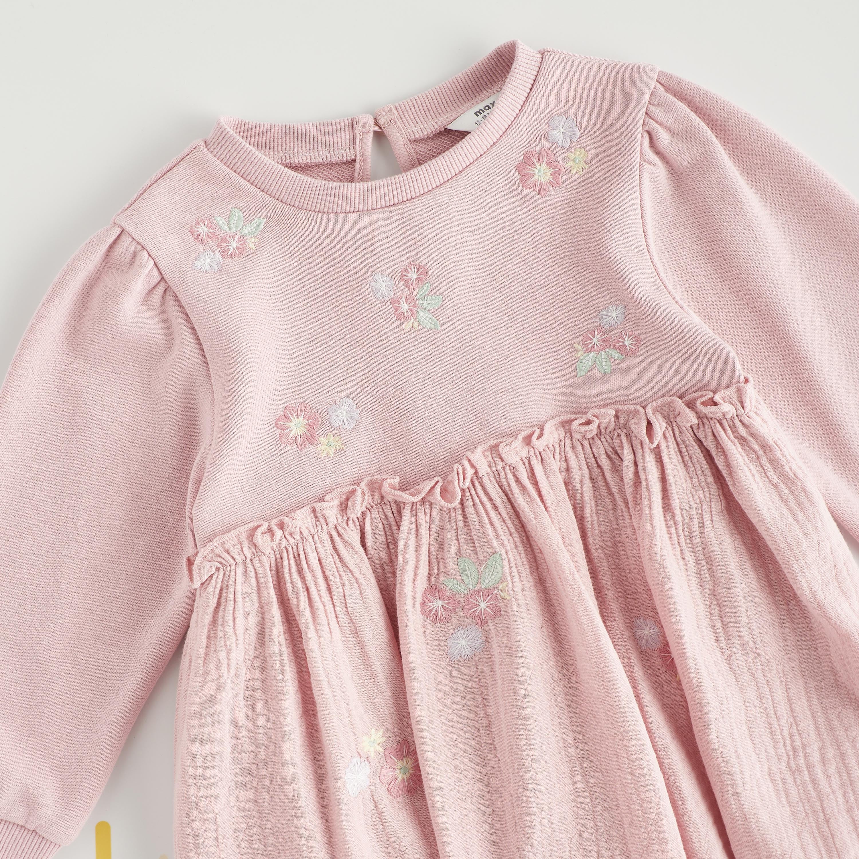 All-Over Floral Embroidered Dress