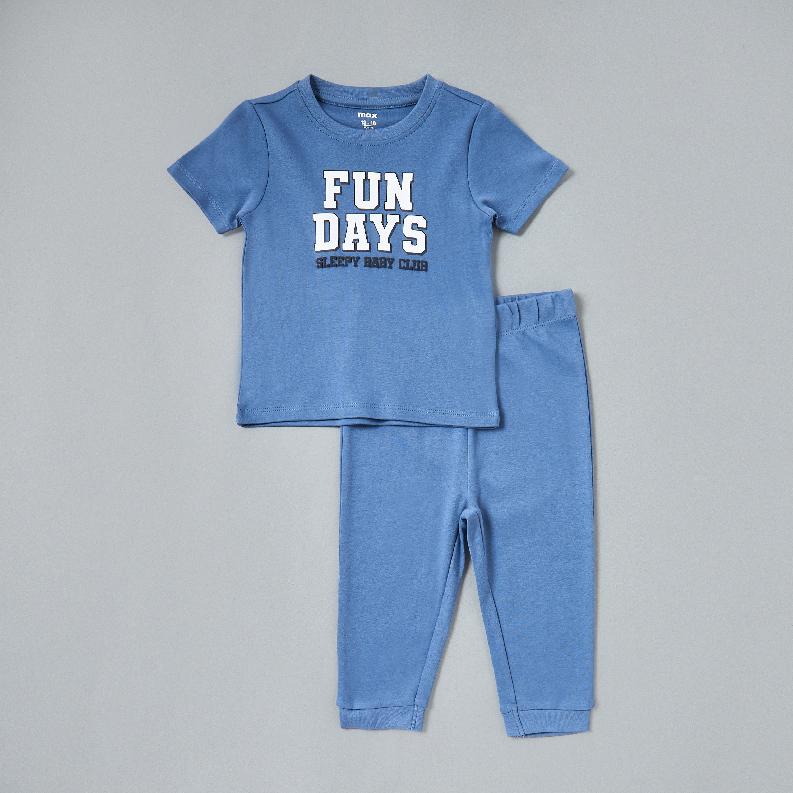 Pack of 2 - Printed Cotton Pyjama Set