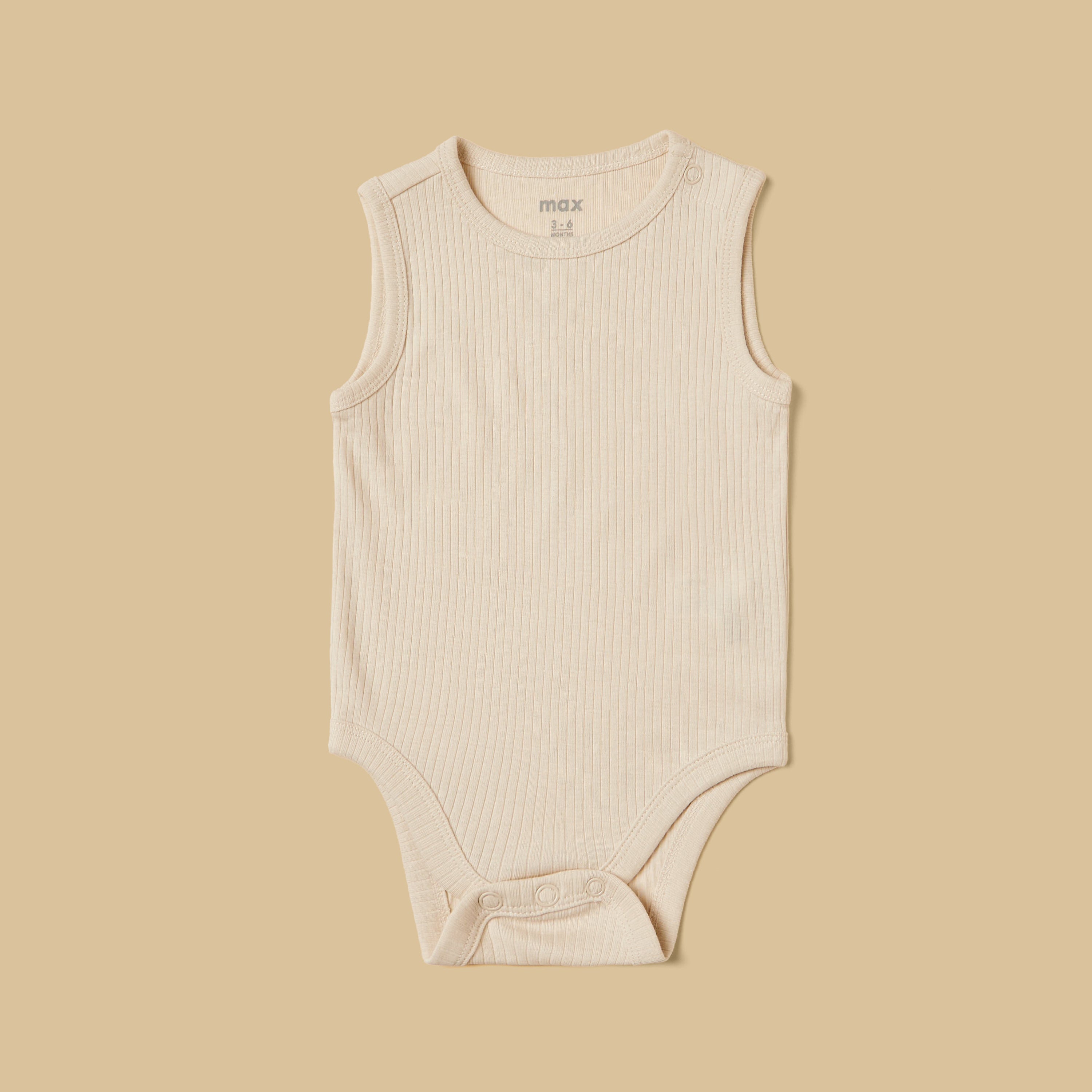 Pack of 3 - Ribbed Sleeveless Bodysuit