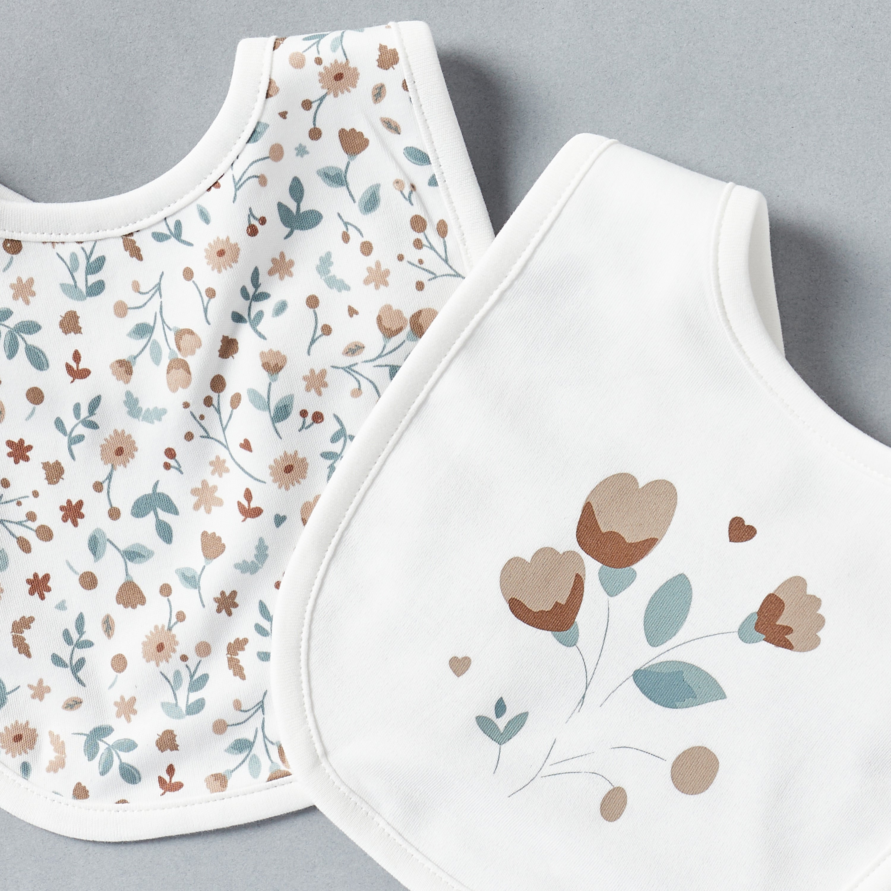 Pack of 2 - Floral Print Bib