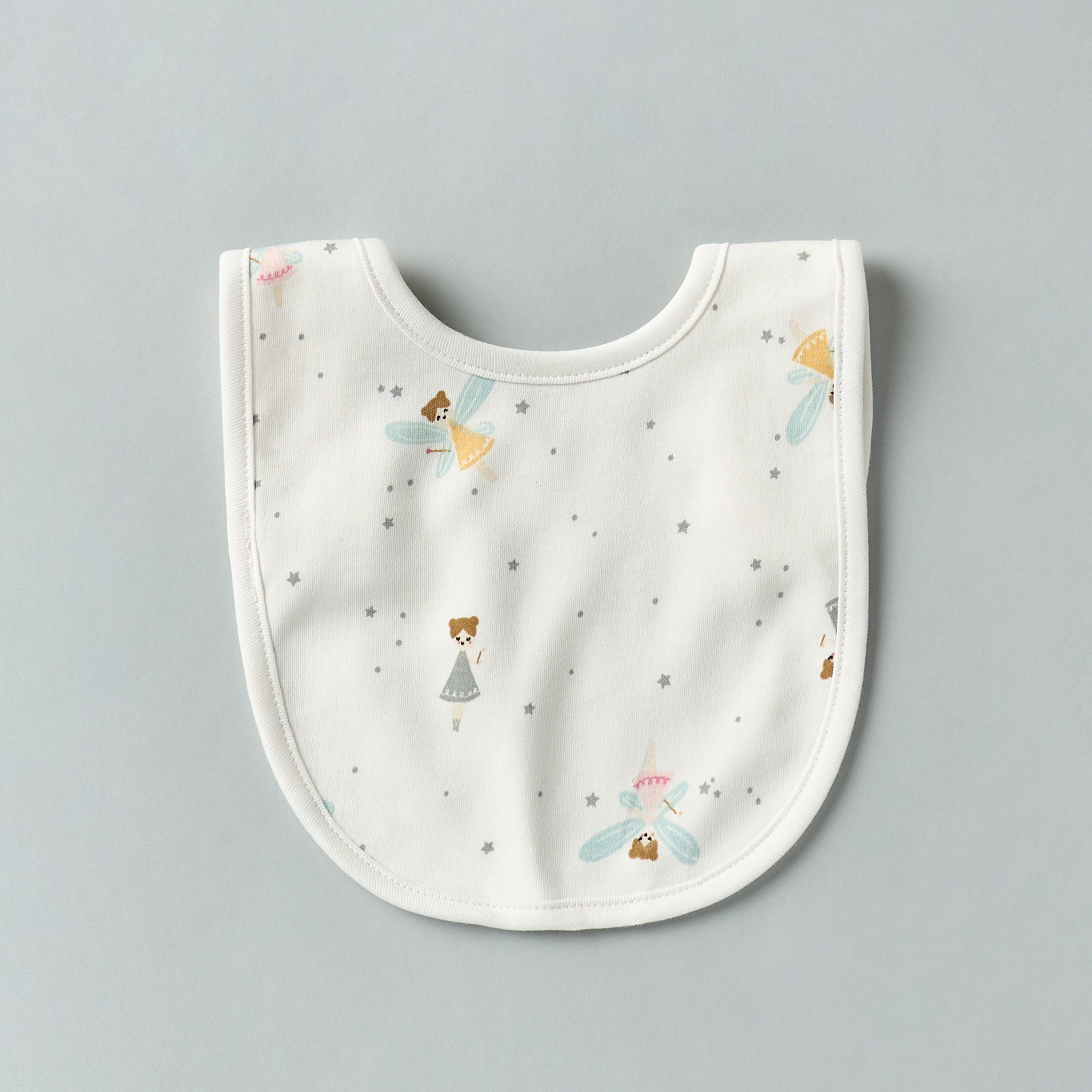 Pack of 2 - Printed Bib with Snap Button Closure