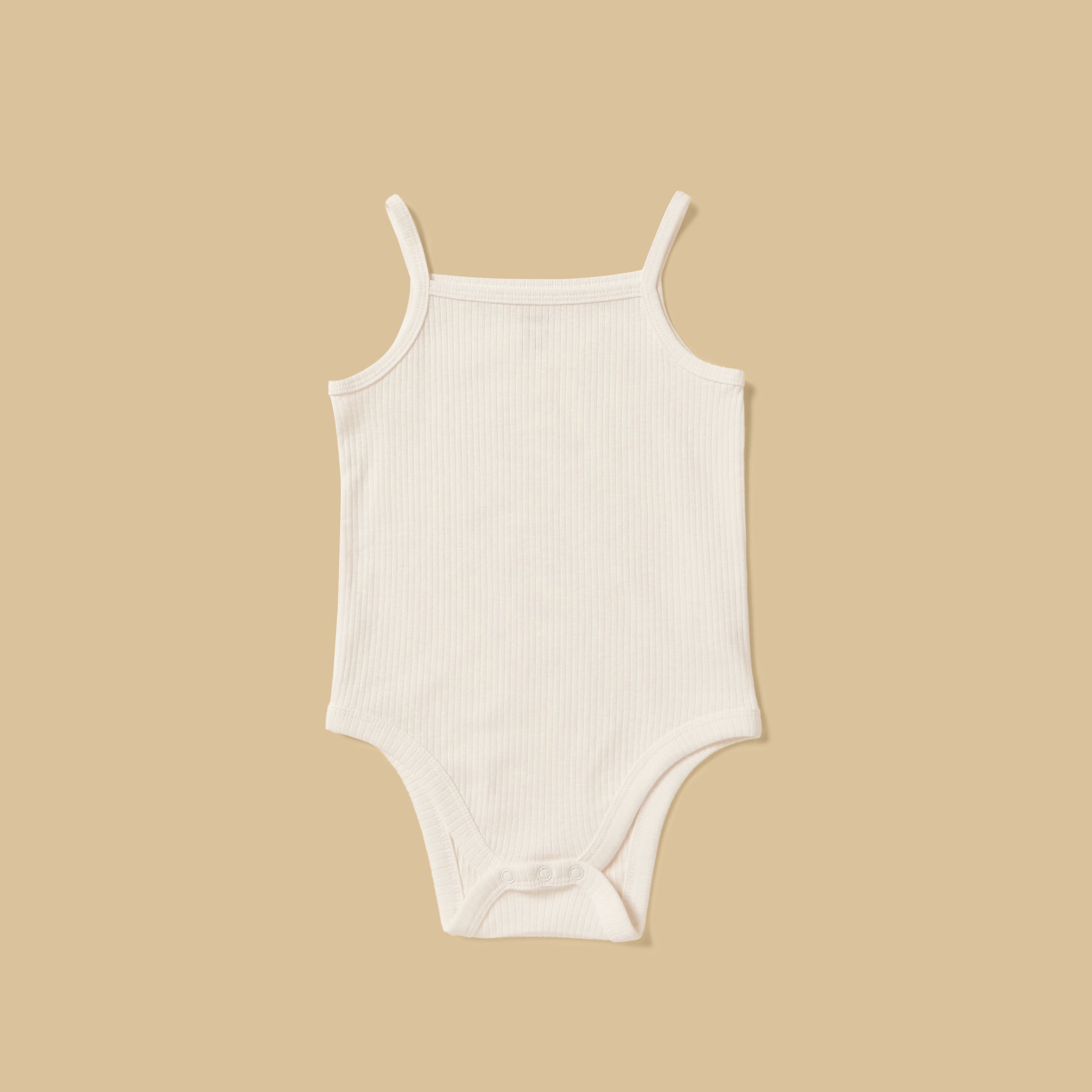 Pack of 3 - Ribbed Cotton Strappy Bodysuit