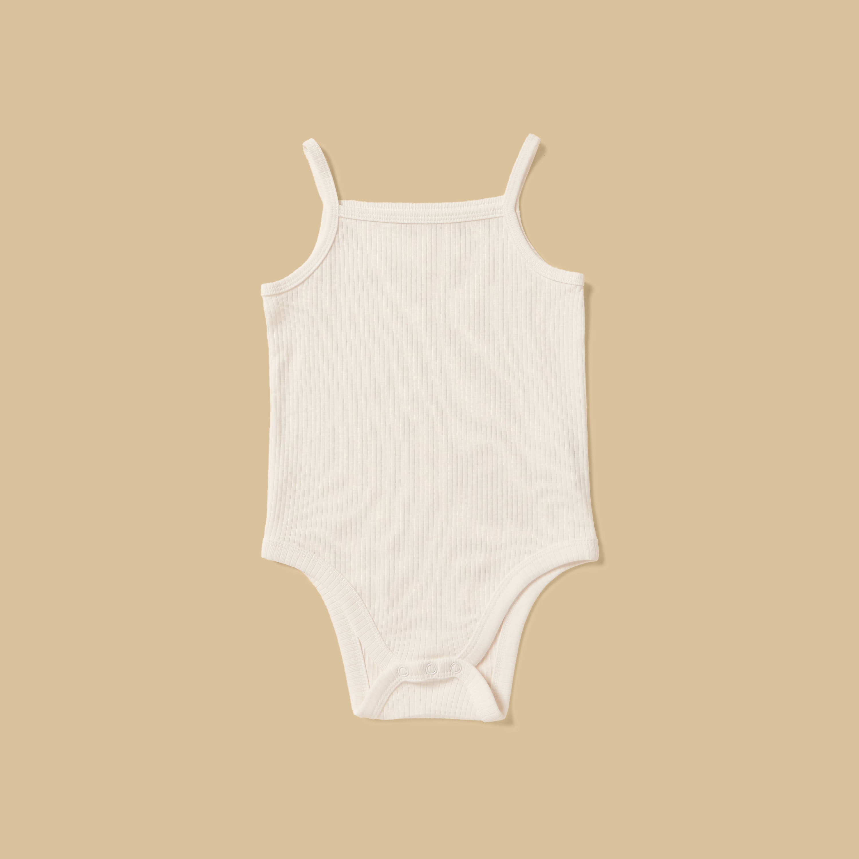 Pack of 3 - Ribbed Cotton Strappy Bodysuit